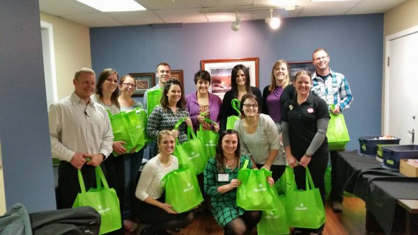 New Ulm HYPE members recently created comfort care bags for cancer patients.